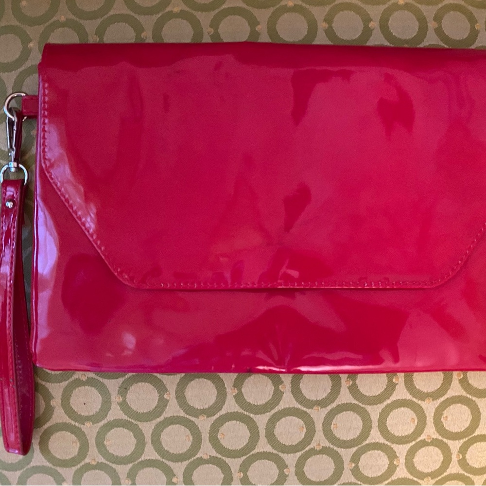 Red hot large wristlet purse